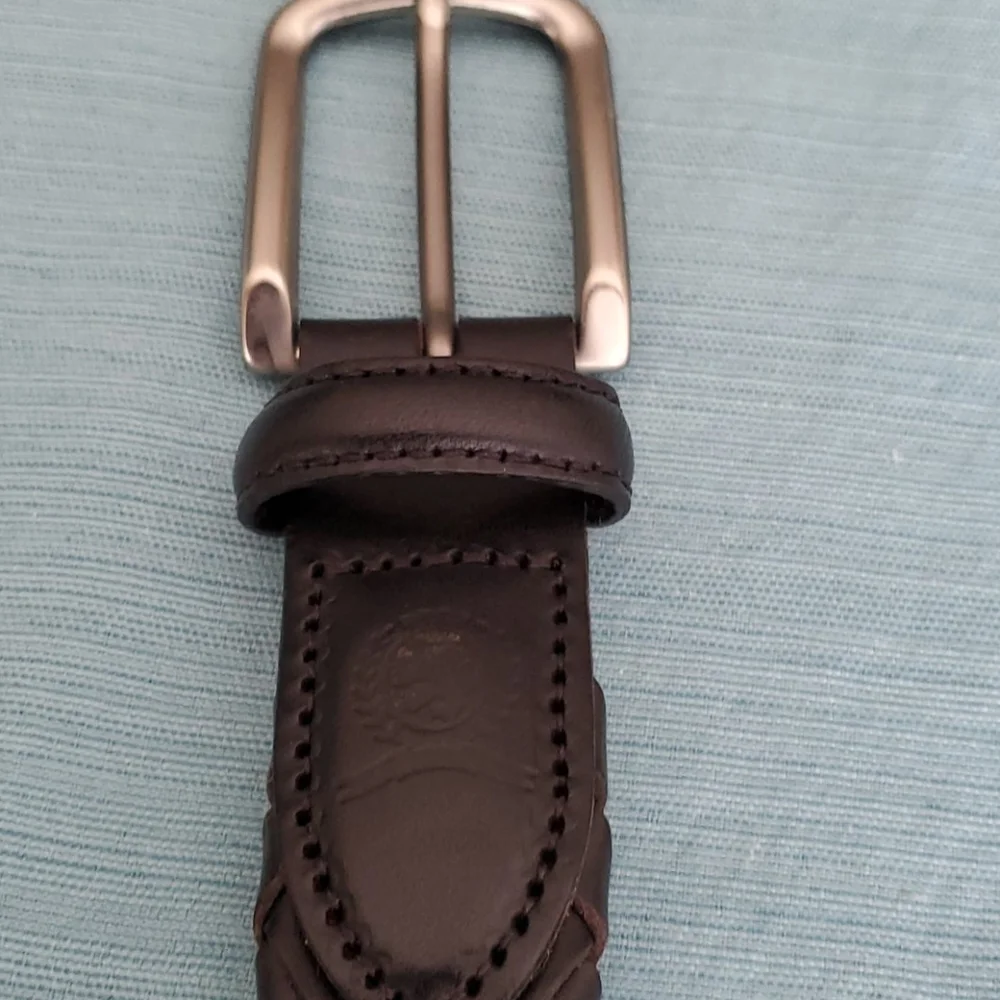 LEATHER INTERWOVEN BELT (38) Made in Argentina
